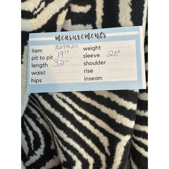 Zara Black and White Zebra Print Coat - Picture 8 of 14